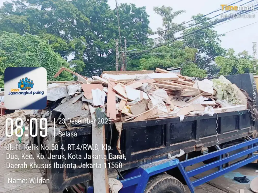 Jasa buang puing dan tanah