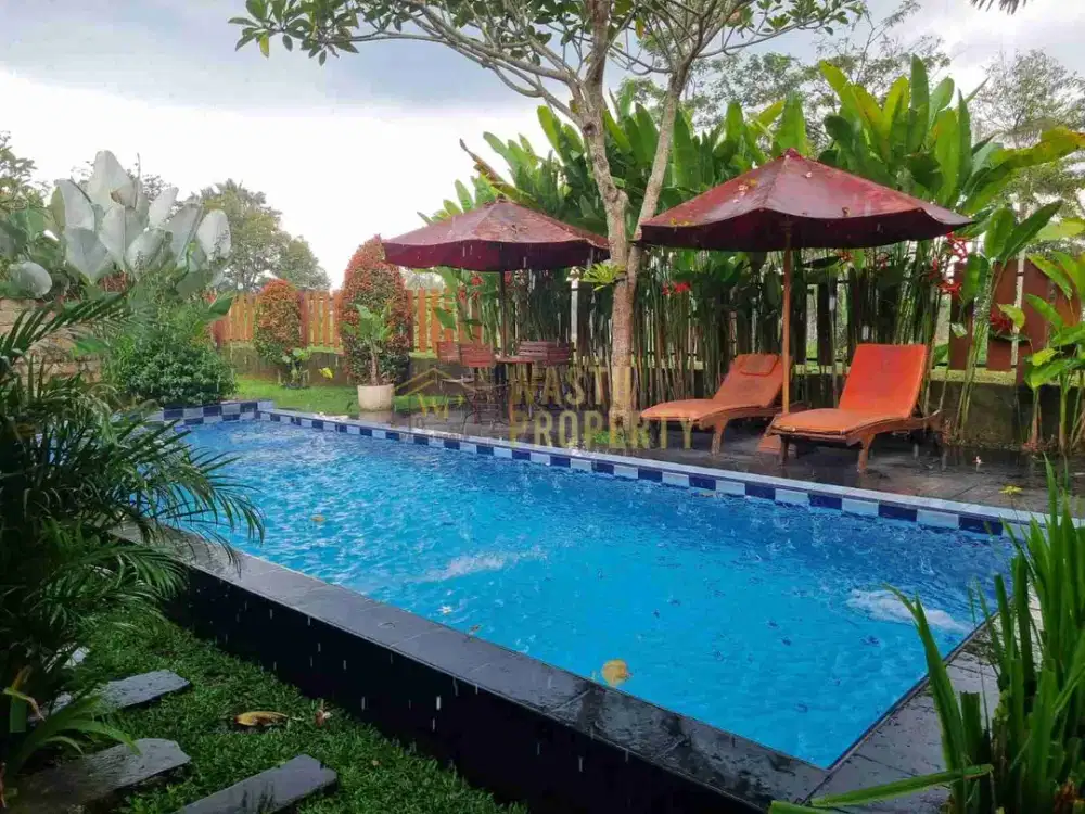 VILLA CANTIK TANAH LUAS LOKASI DI PAKEM KALIURANG