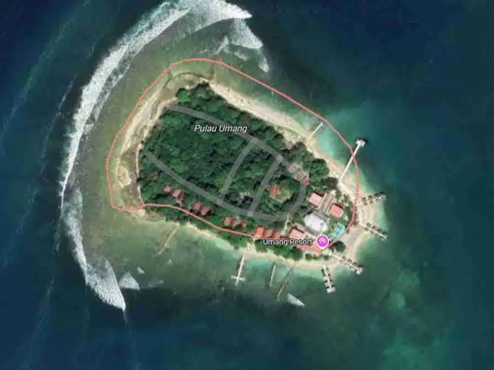 Termurah, Cocok Utk Resort/Villa, Tanah dijual di P.Umang Ujung Kulon Banten