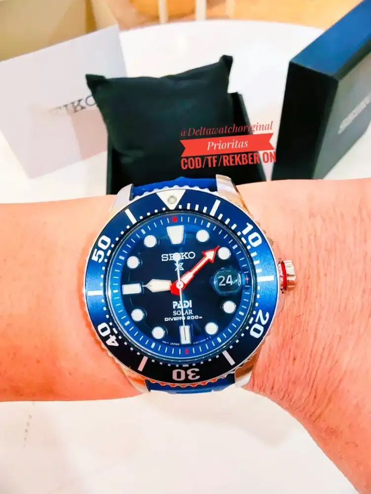 Seiko Prospex SNE435P1 Solar Padi Diver Blue Special Edition Original