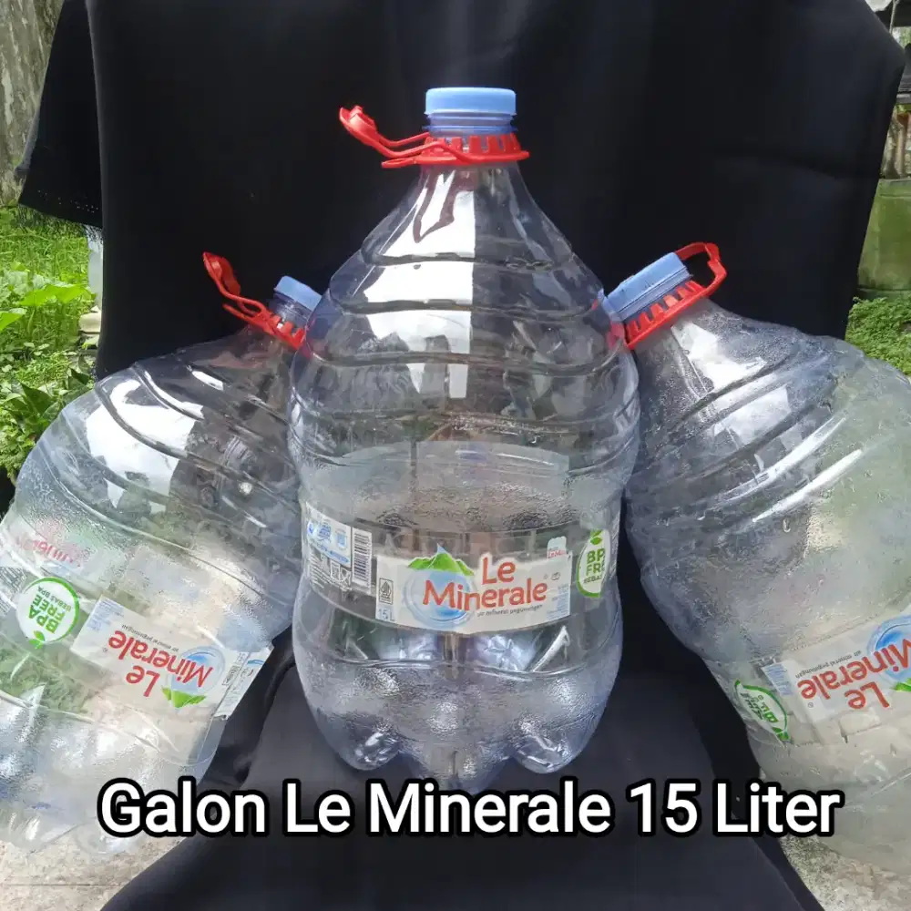 Galon Bekas Le Minerale 15L kuat, bagus, bekas dan serbaguna