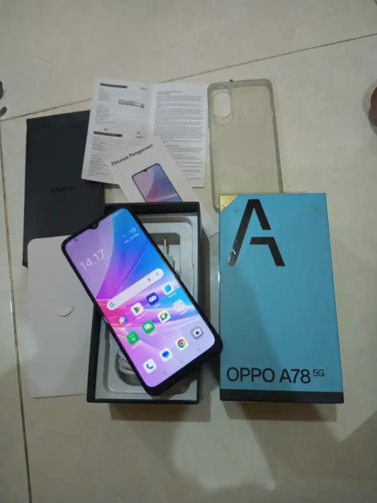 Oppo A78 5G 8/128 fullset like new ori bru unboxing doank josss