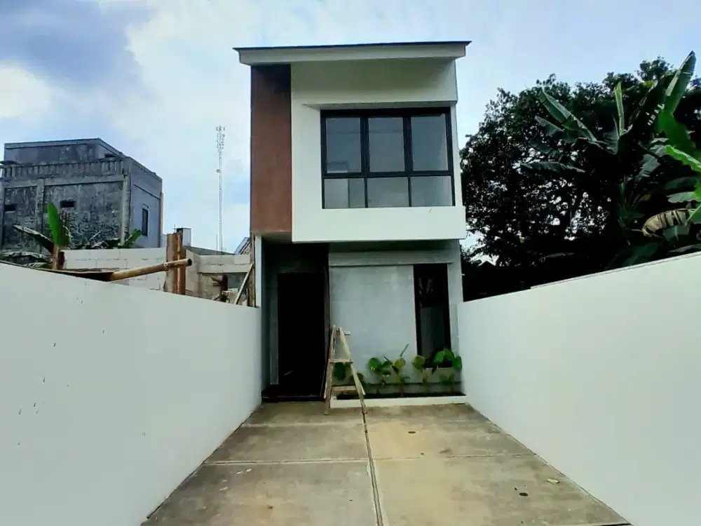 rumah 2 lantai konsep layout menarik dekat puskesmas jatiluhur