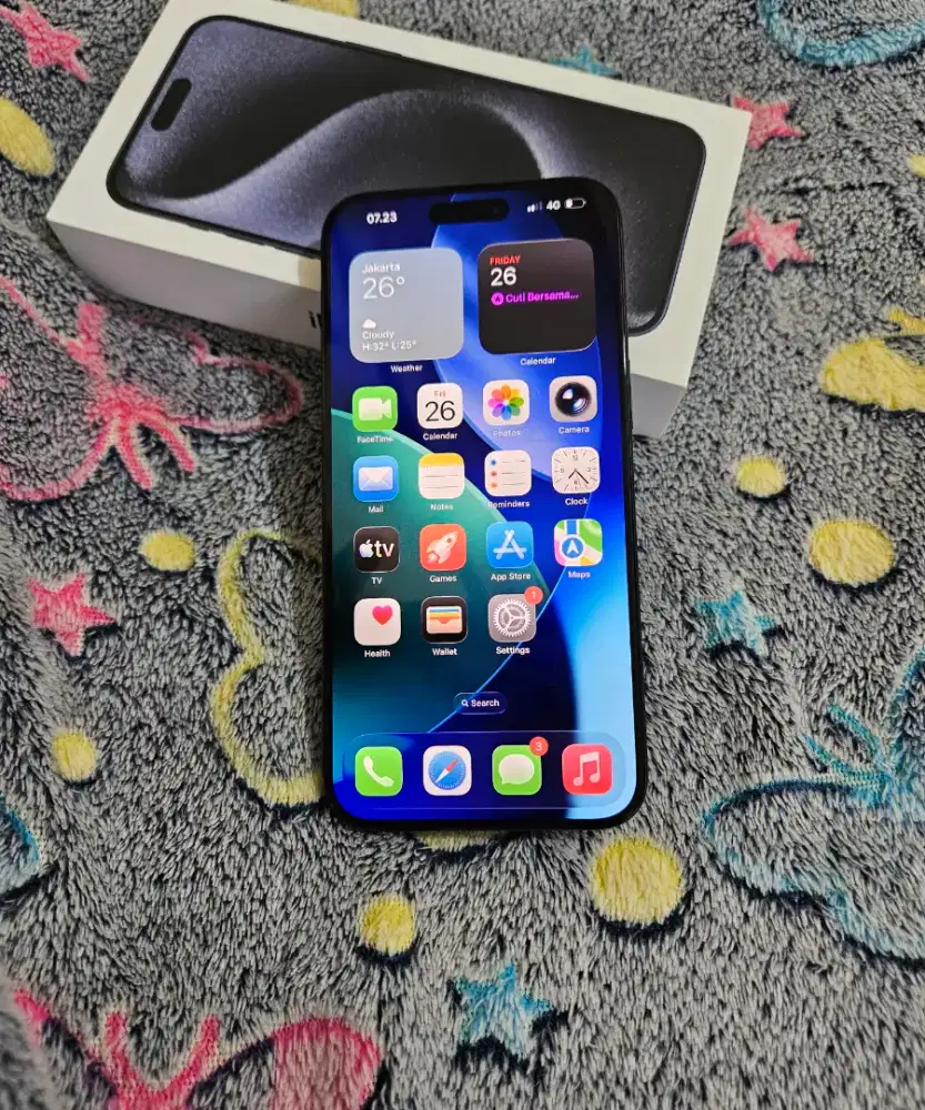 Iphone 15 pro max blue titanium 256gb resmi ibox