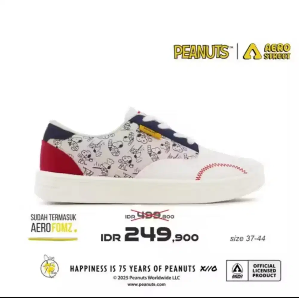 Sepatu Aerostreet X Peanuts (Brand New)