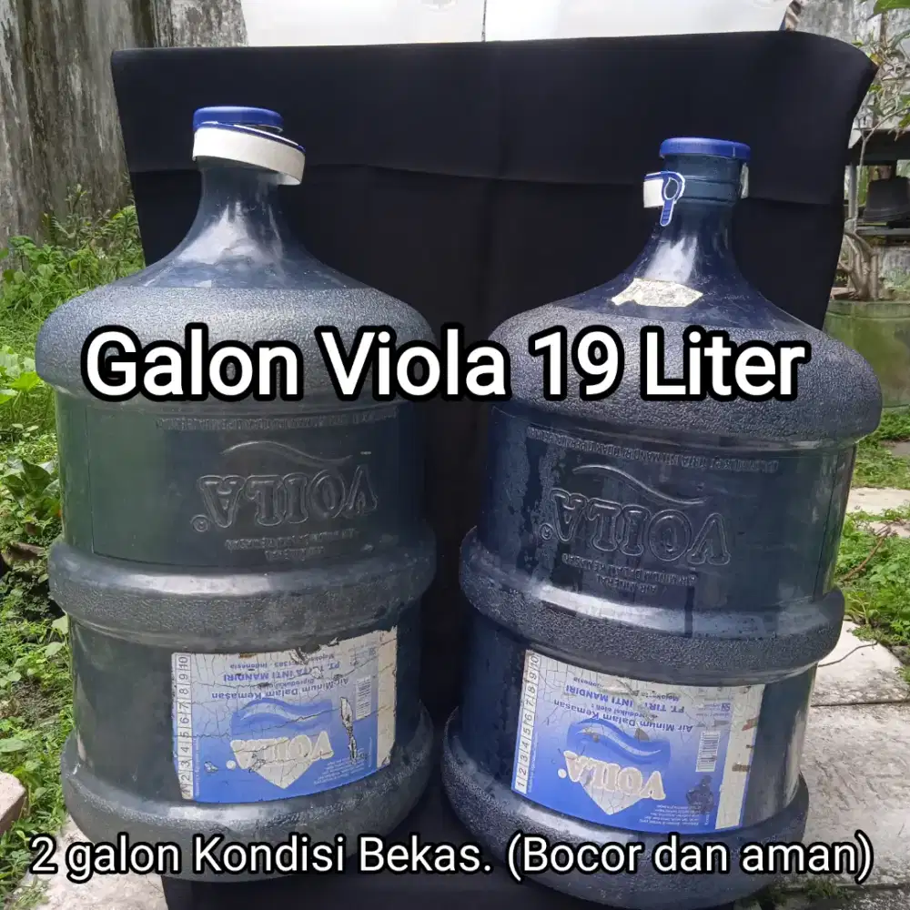 Galon Bekas 19 Liter Merek Viola & Wani (Kondisi Bocor)