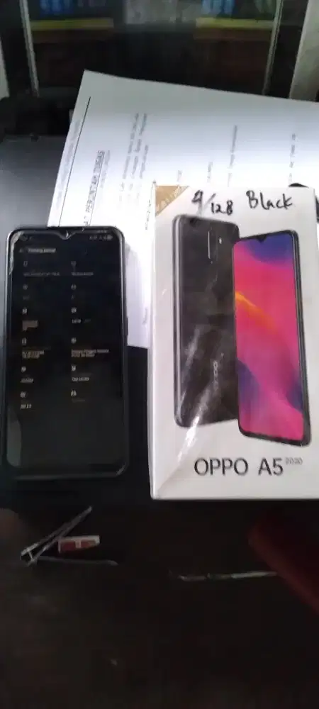 Oppo A5 4+3/128gb fullset garansi 1 minggu tinggal pakai baterai AWET