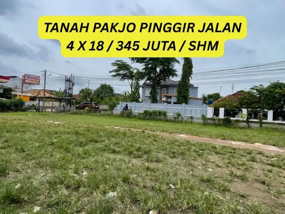 TANAH PINGGIR JALAN PAKJO KOTA PALEMBANG