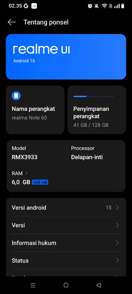 Realme note 60 6+6/41+128gb