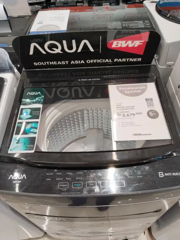 MESIN CUCI AQUA TOP LOAD 8KG