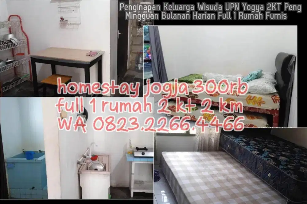 Penginapan Keluarga Wisuda UPN Yogya 2KT Peng  Mingguan Bulanan Harian