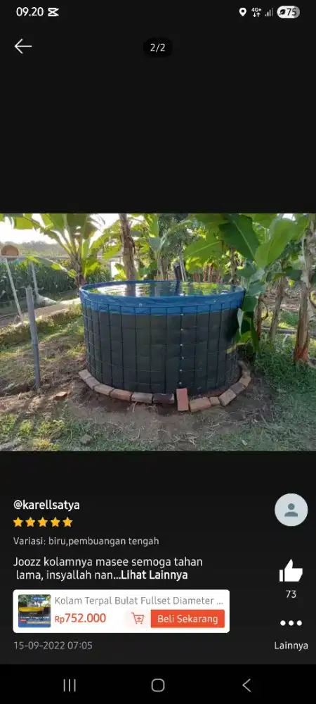 Terpal D2 fullset terpal + rangka BARU BUKAN SECOND