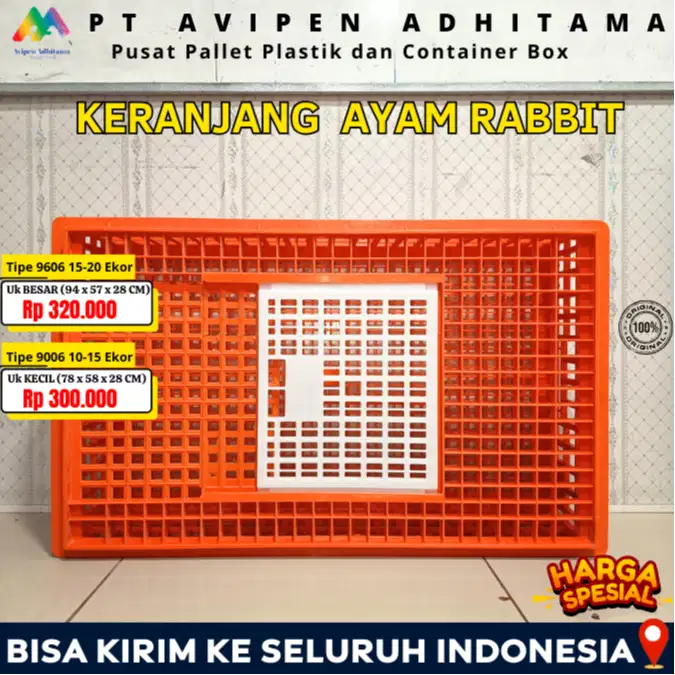 Keranjang Ayam Potong Broiler Plastik Merek Rabbit Medan