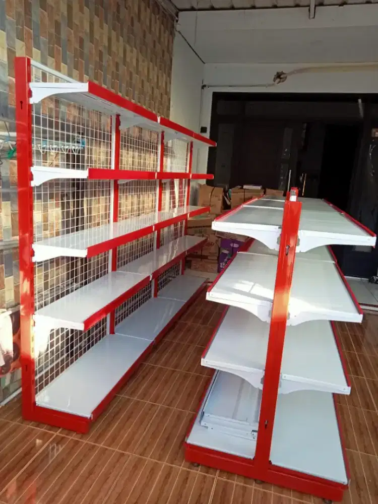 Rak Gondola Minimarket Doble Tinggi 120cm