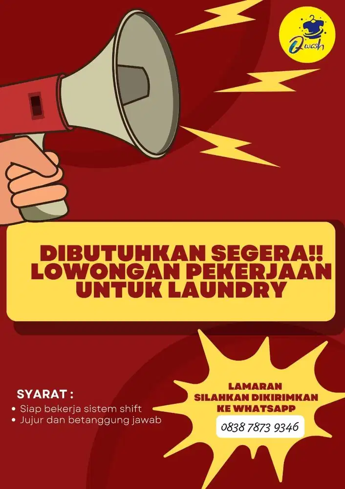 Dicari Staff laundry
