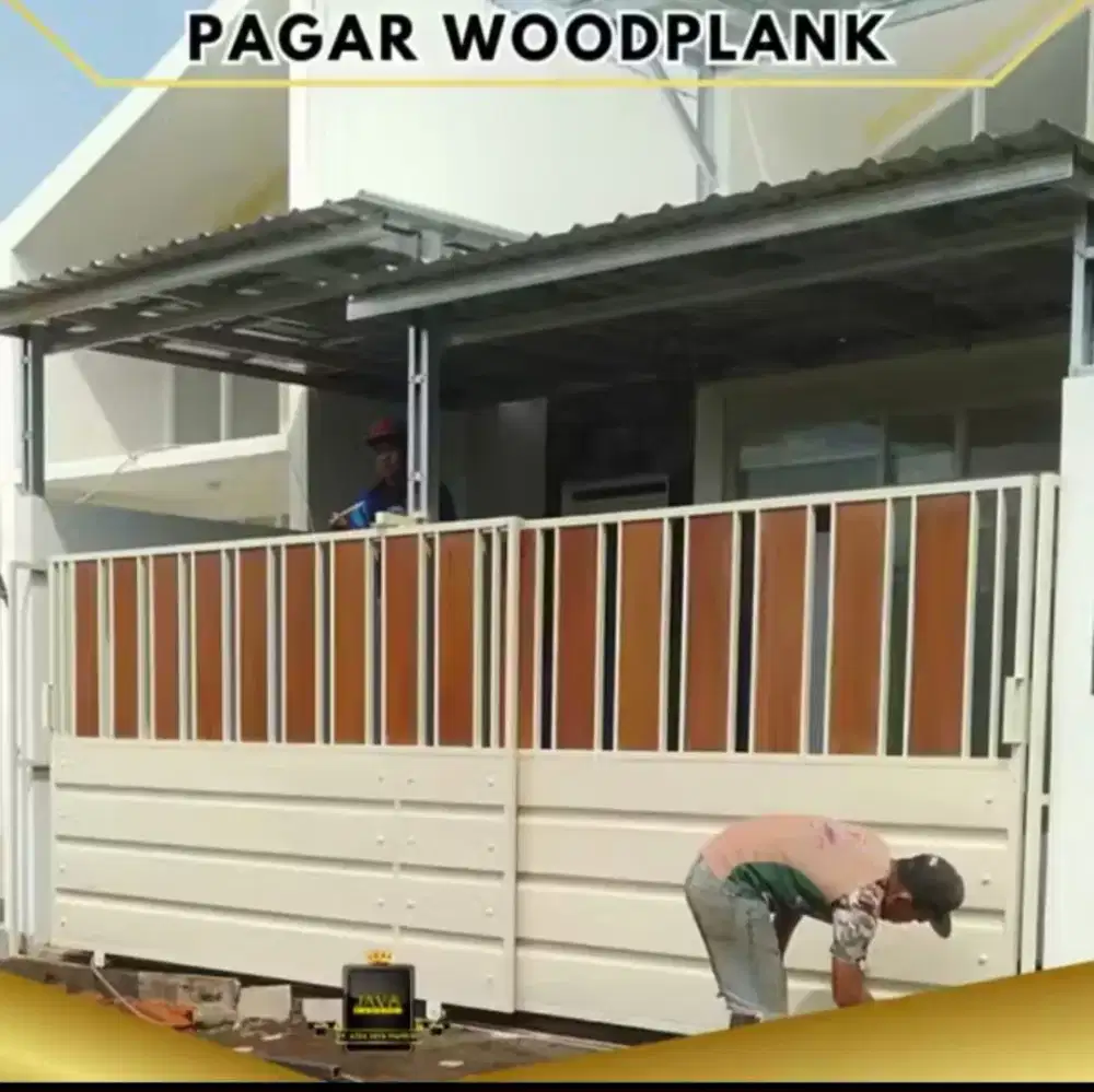 Pagar Woodplank Grc Pintu Gerbang Minimalis Pagar Rumah Motif Kayu Grc