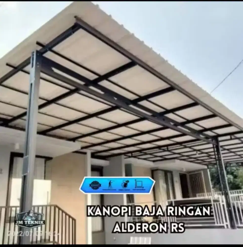 Kanopi Hollow Galvanis Atap Alderon RS