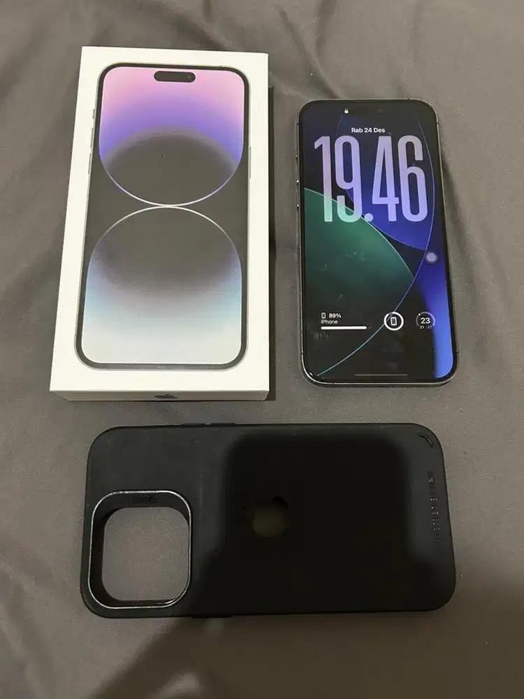 Iphone 14 promax 128gb purple dualsim all 5G fullset CH/A BEACUKAI