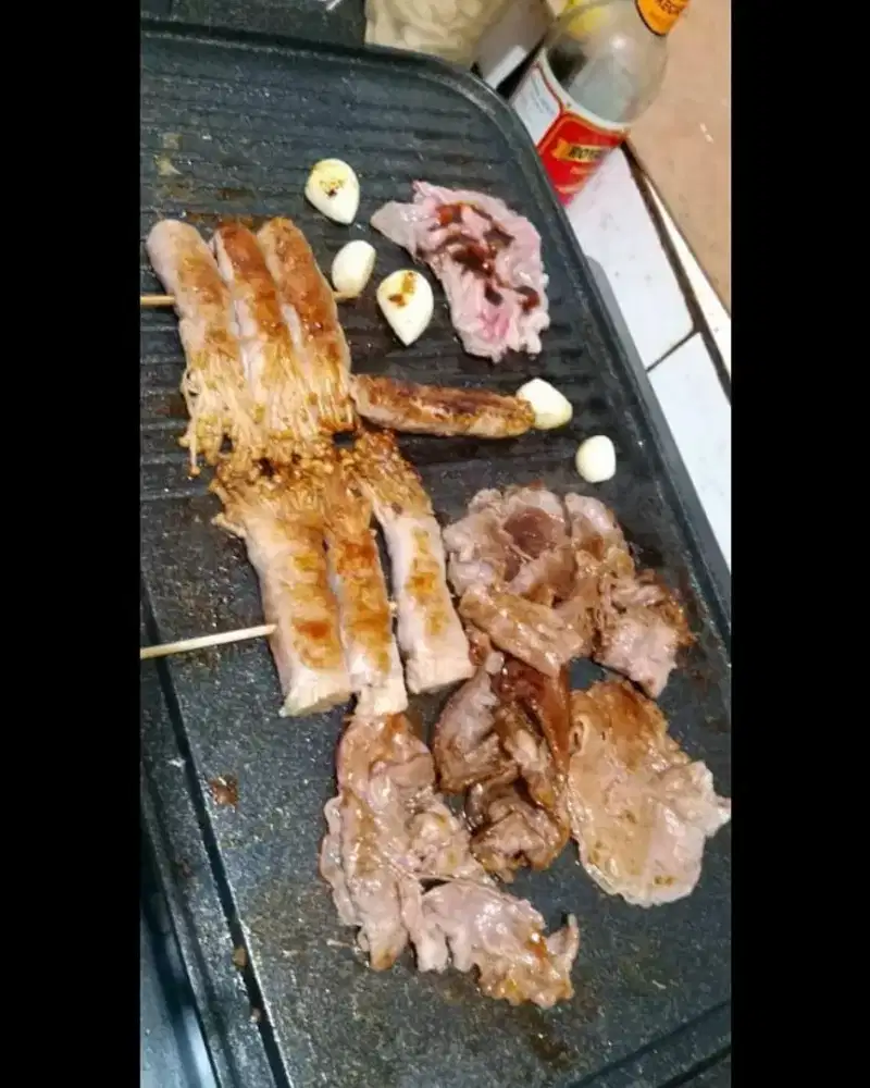 Panggangan pemanggang ikan ayam teflon