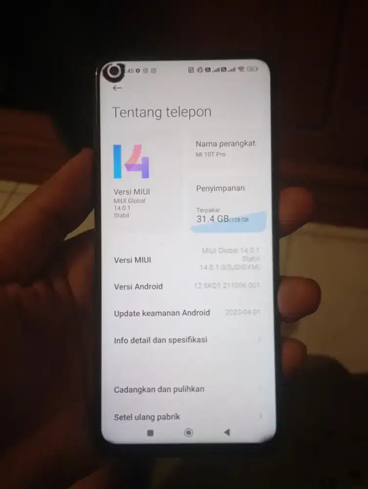 Xiaomi mi 10t pro 8/256 asal skr 1,4