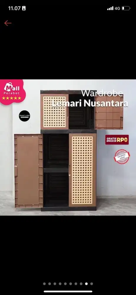 JUAL LEMARI SECOND 2 PINTU PEMAKAIAN BARU 2 BULAN