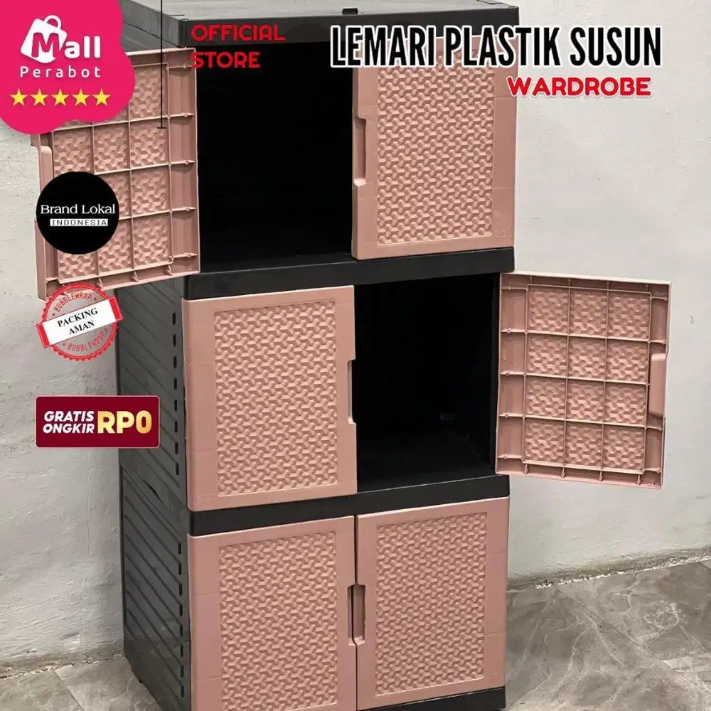 JUAL LEMARI SECOND 3 PINTU PEMAKAIAN BARU 2 BULAN