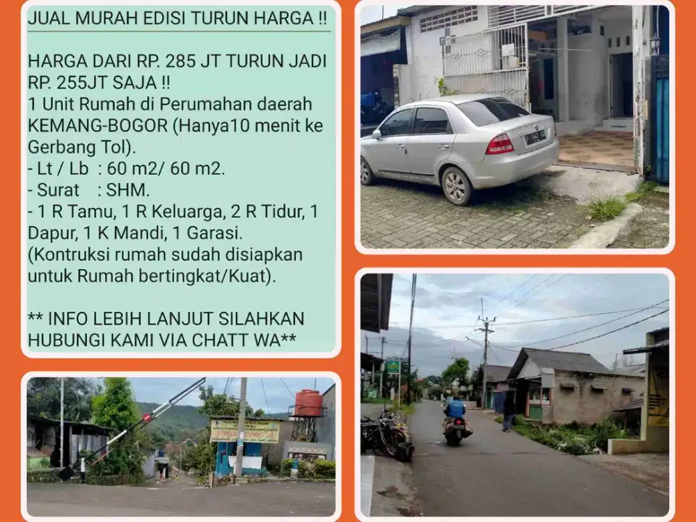 Rumah Komplek Lingkungan Aman & Rukun – Nyaman untuk Keluarga di Kemang - Bogor.