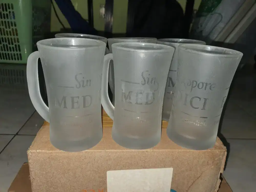 6 pcs Gelas Singapore Baru