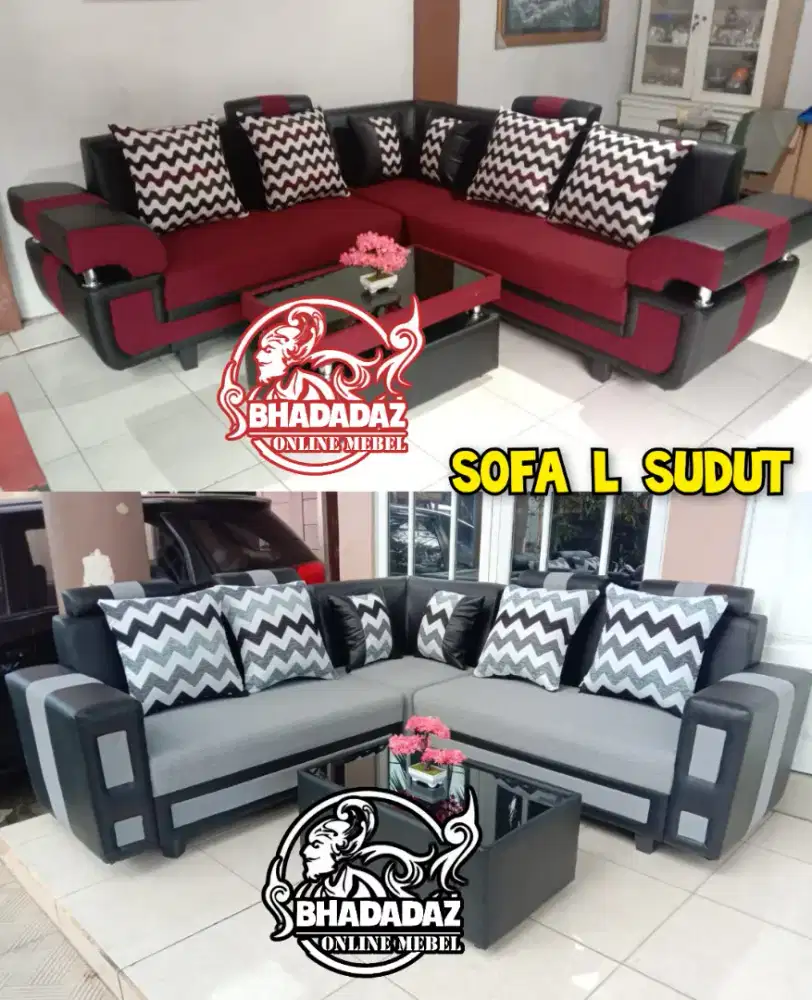 Sofa L Sudut Ruang Tamu
