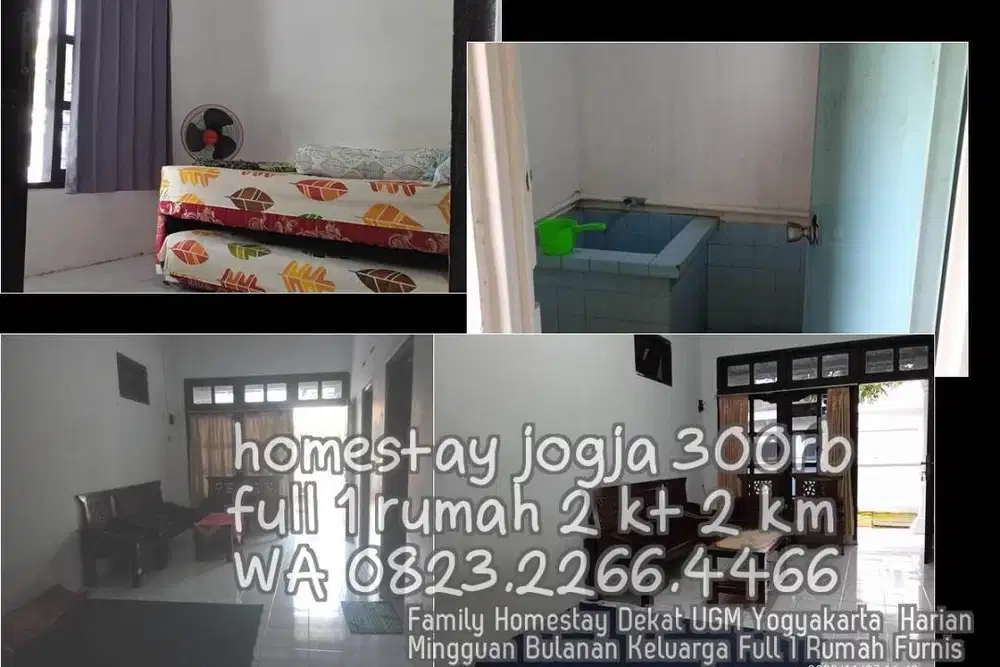 Family Homestay Dekat UGM Yogyakarta  Harian Mingguan Bulanan Keluarga