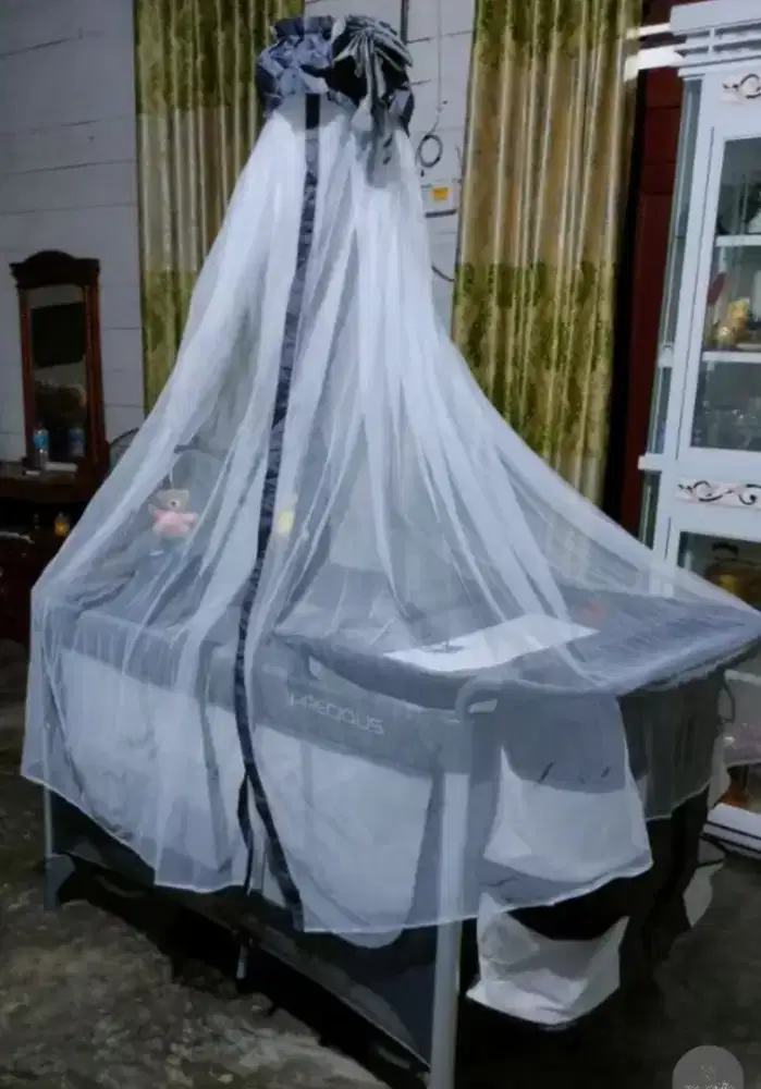 PRELOVED TEMPAT TIDUR BABY BRAND BABYELLE PRECIOUS & BOUNCER SUGARBABY