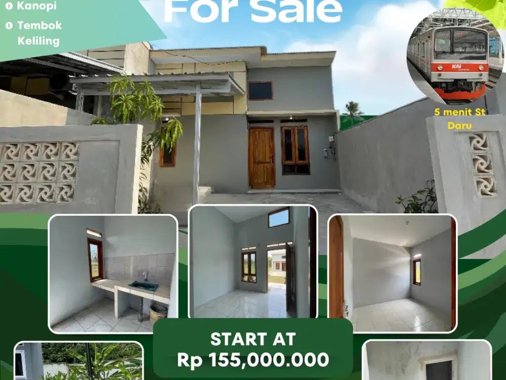 Dijual Cepat Rumah Bebas Banjir, dekat KRL dan Tol