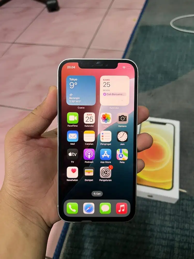 Iphone 12 inter 128 gb mulus fullset ori