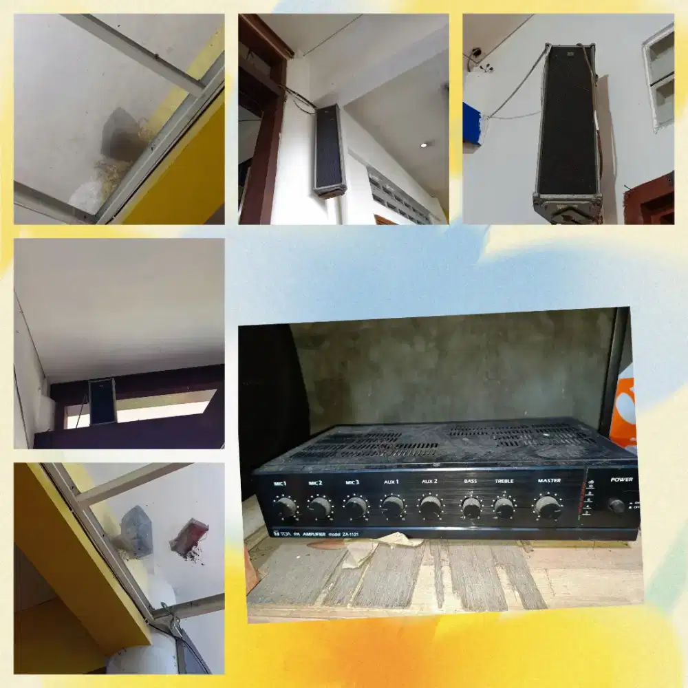 Speaker Sound Toa 5 Speaker + Ampli Toa | Kondisi Normal Siap Pakai