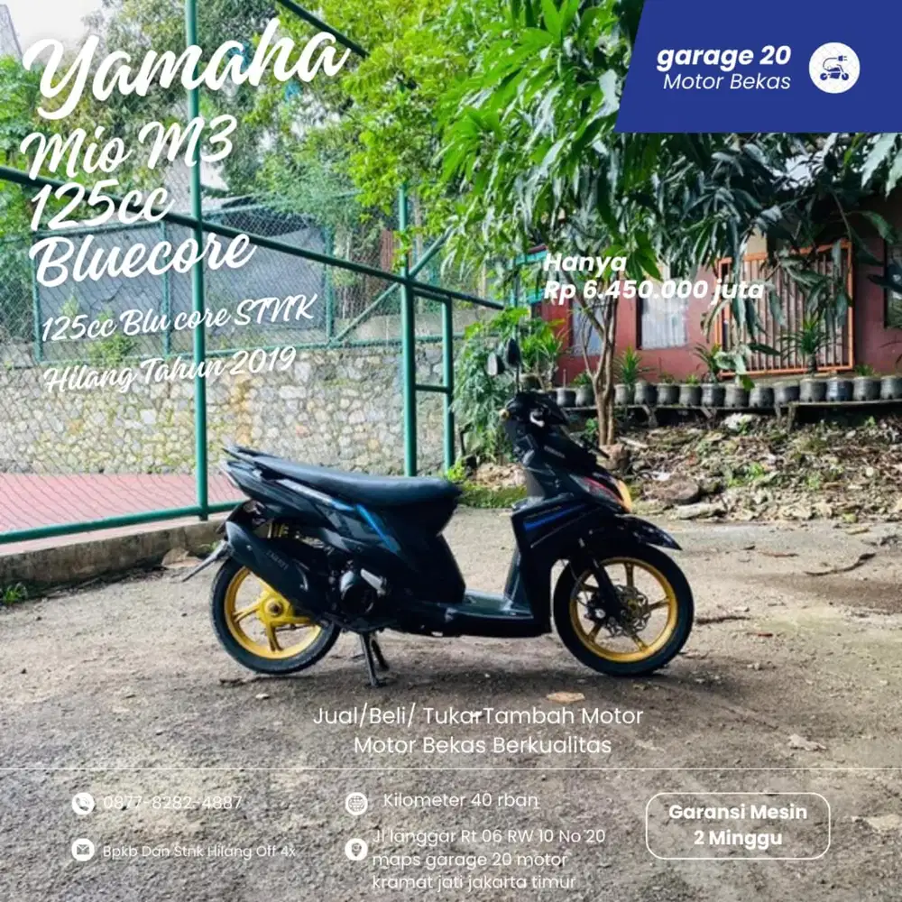 Yamaha Mio M3 125cc Bluecore STNK Hilang Tahun 2019