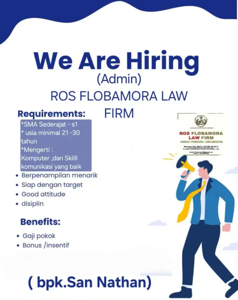 Lowongan sebagai Admin