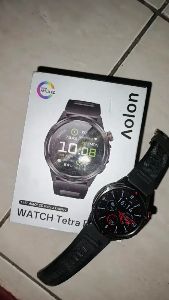 Smartwatch aolon tetra r4, bekas, pemakaian pertama satu bulan