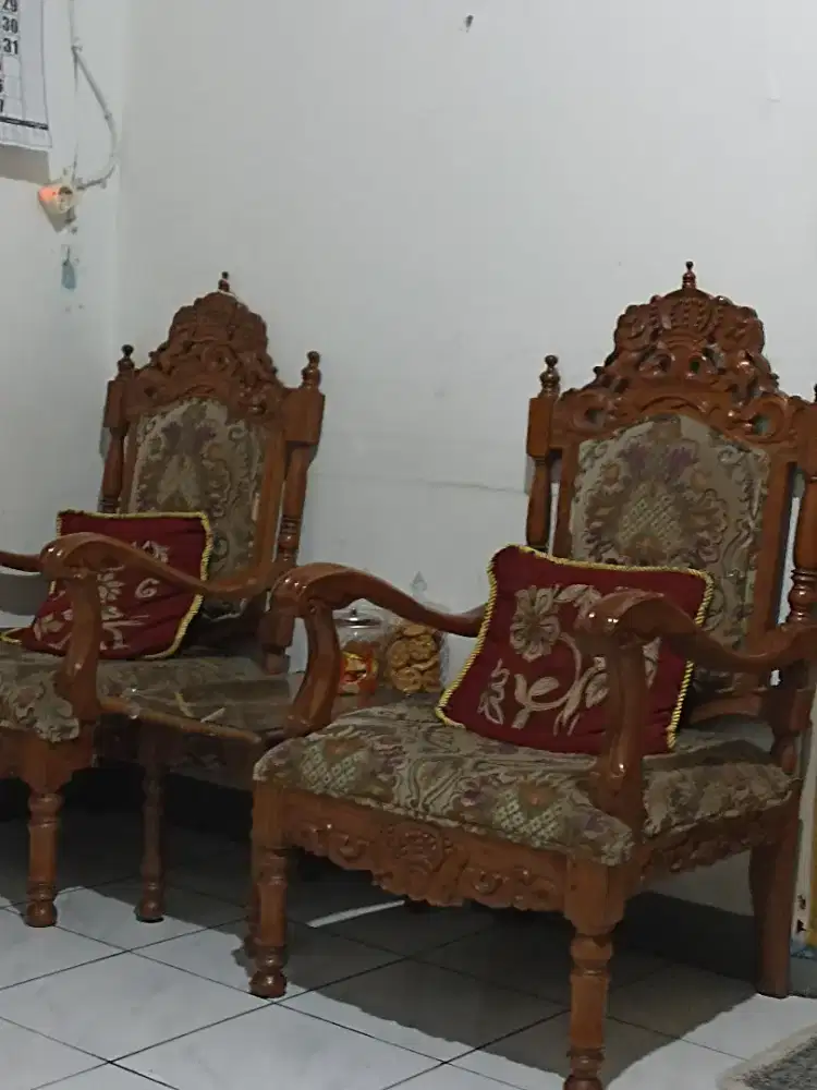 Jual kursi ukir jati type raja