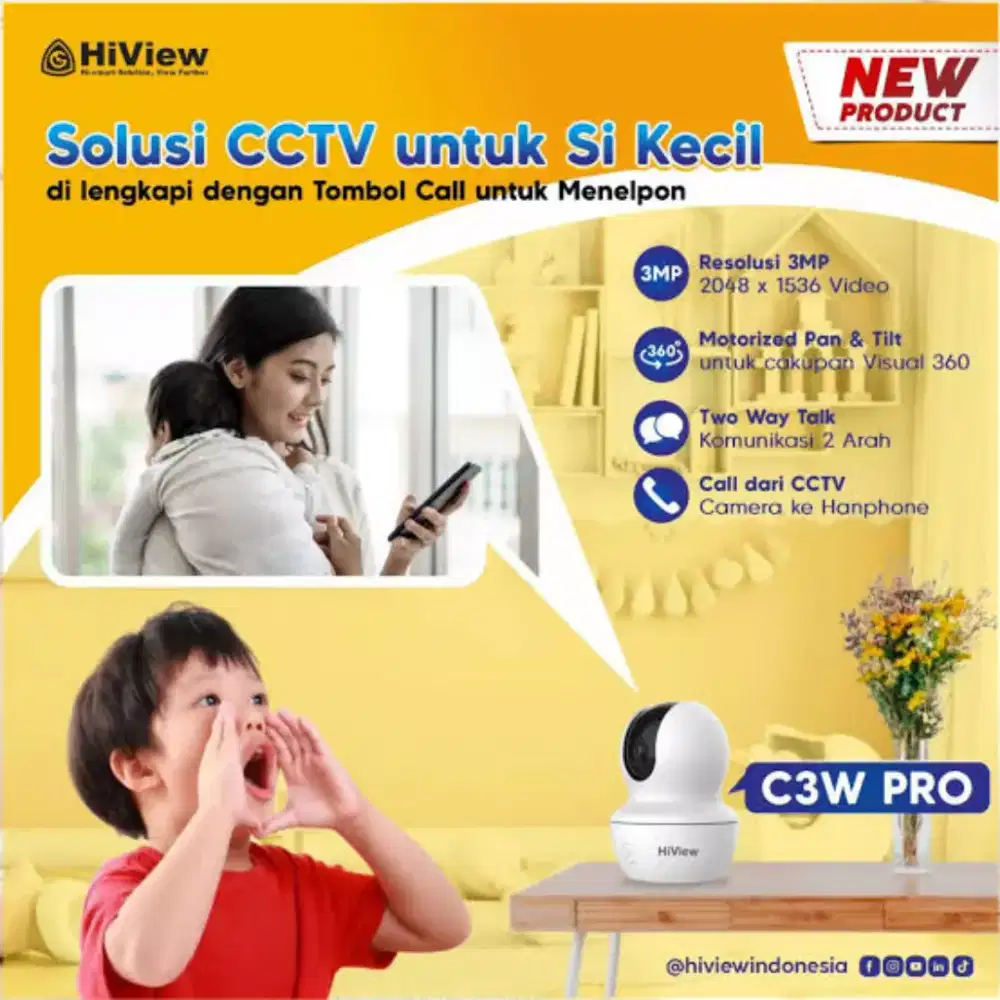 smart cctv hiview wifi kamera 3mp