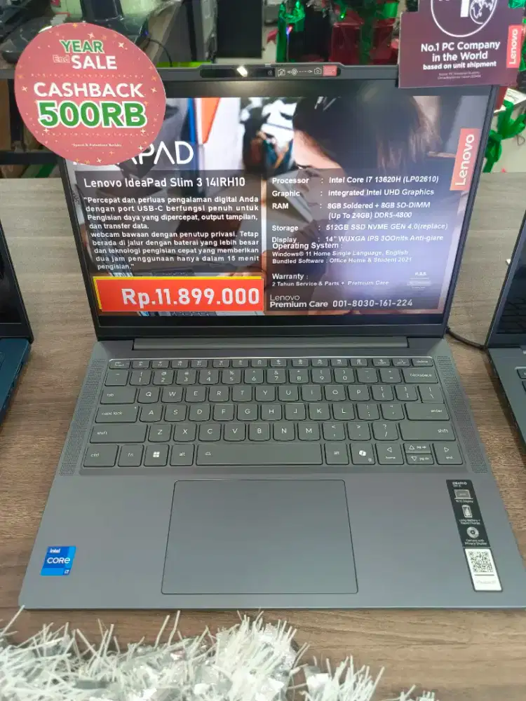 Kredit laptop Lenovo Ideapad slim 3 14IRH10 tanpa DP dan ADM