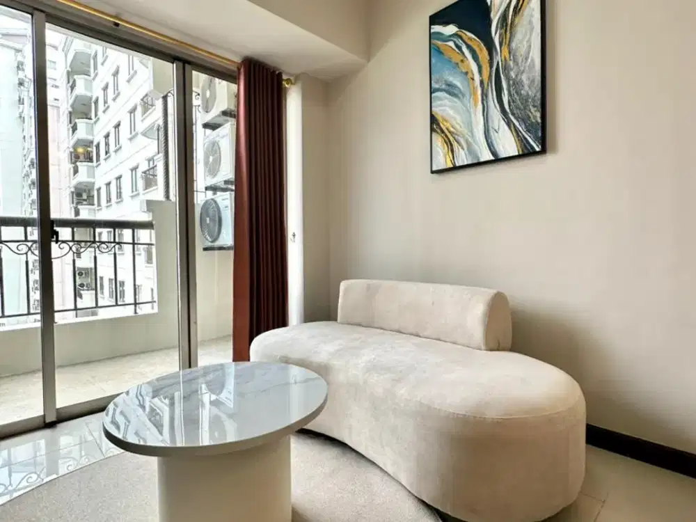 DISEWAKAN APARTEMEN WATERPLACE 2BR INTERIOR MODERN ALL NEW GRESS 61m2