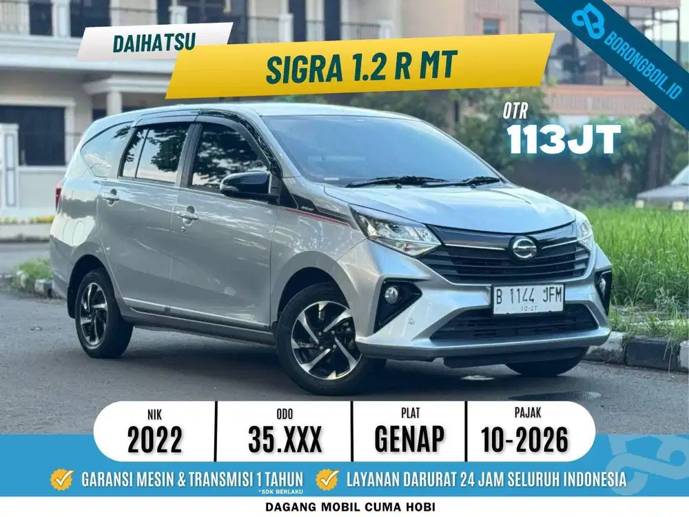 TDP 10JT!! Daihatsu Sigra R Deluxe MT 2022 Silver Metalik