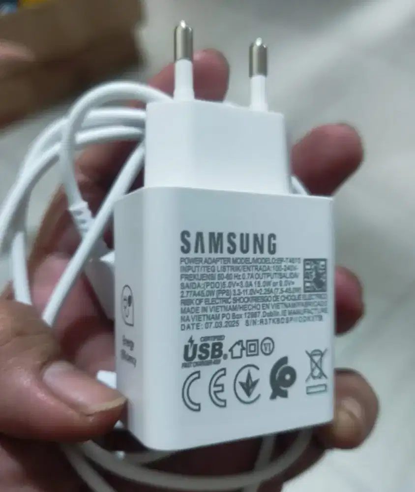 Charger samsung c to c 45 watt original 100%
