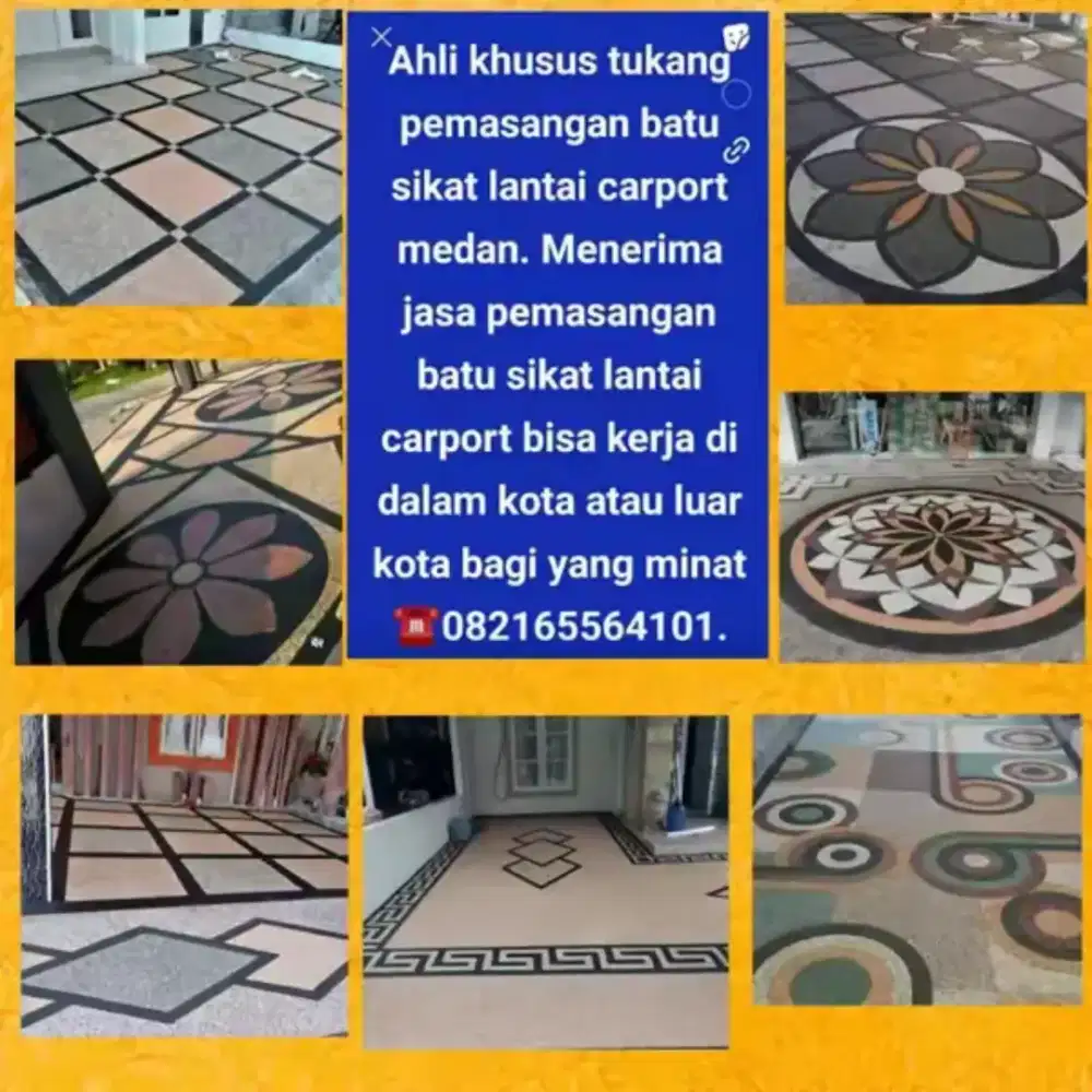 Batu sikat lantai carport