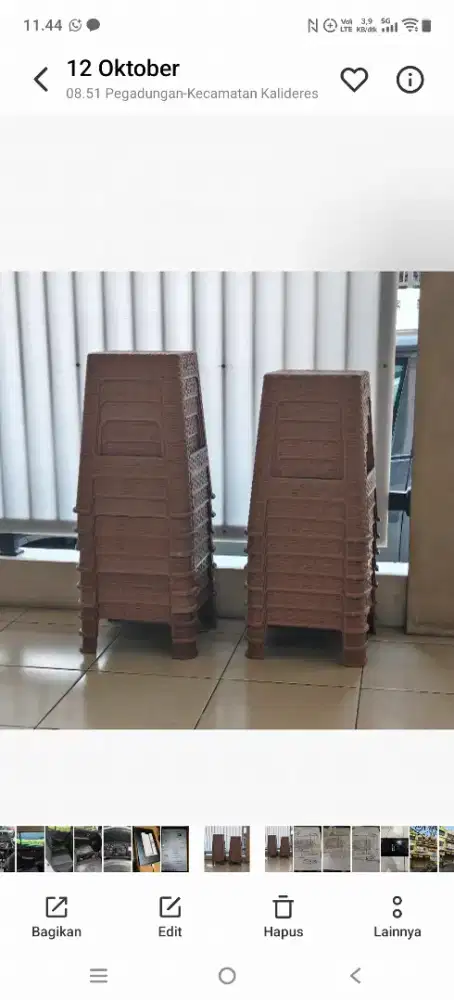 Dijual bangku plastik bekas merk napoly