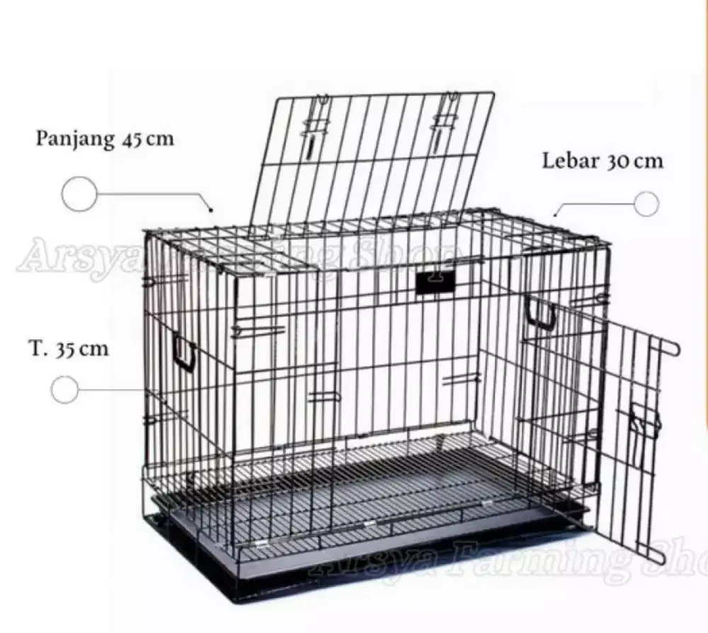 Kandang kucing warna biru