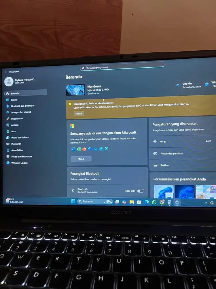 BUC Laptop Axioo Hype 5 AMD 5500U