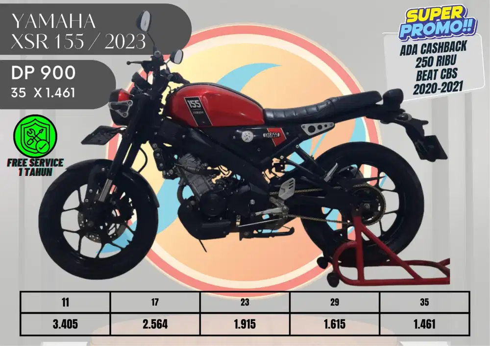 DP HANYA 900 YAMAHA XSR TH 2023 ANGS RINGAN PROSES KREDIT CEPAT MUDAH