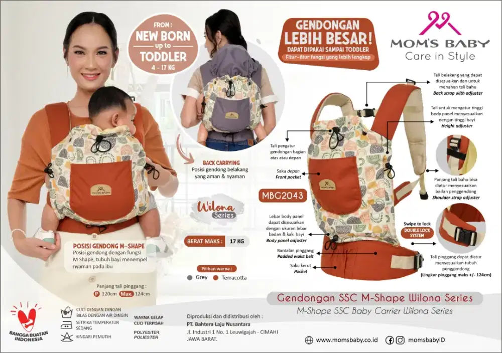 Mbg 2043 tas bayi merk MOM'S BABY