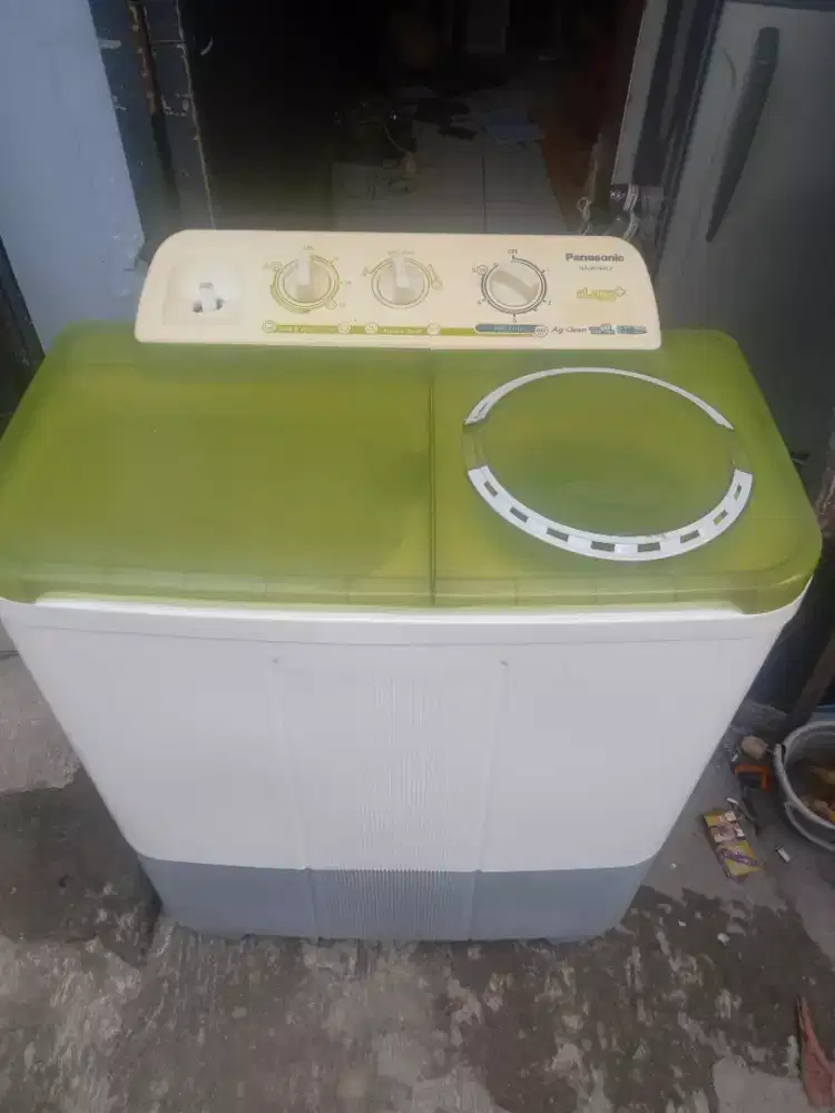 Mesin cuci 2 tabung panasonic 7,5 kg normal siap pakai nego tipis